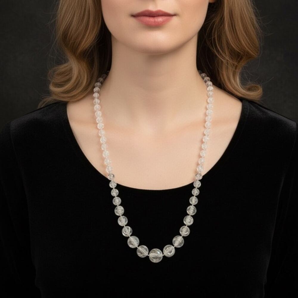 Art Deco Glass Bead Necklace